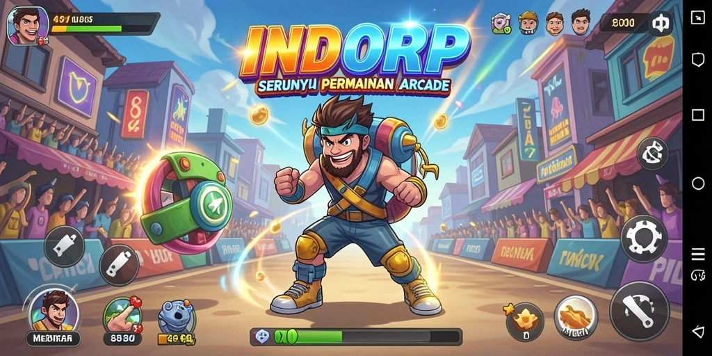 Screenshot gameplay INDORP menampilkan aksi seru dan tantangan menarik.