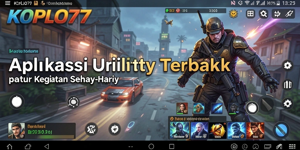 Tampilan utama KOPLO77 dengan berbagai fitur Utility yang memudahkan.