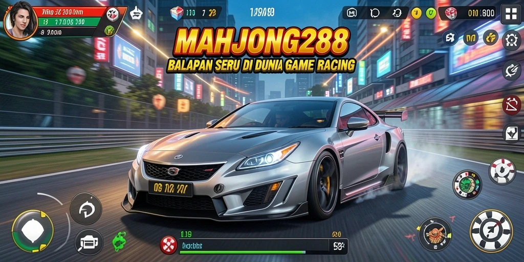 Tampilan gameplay balapan yang menegangkan di MAHJONG288.