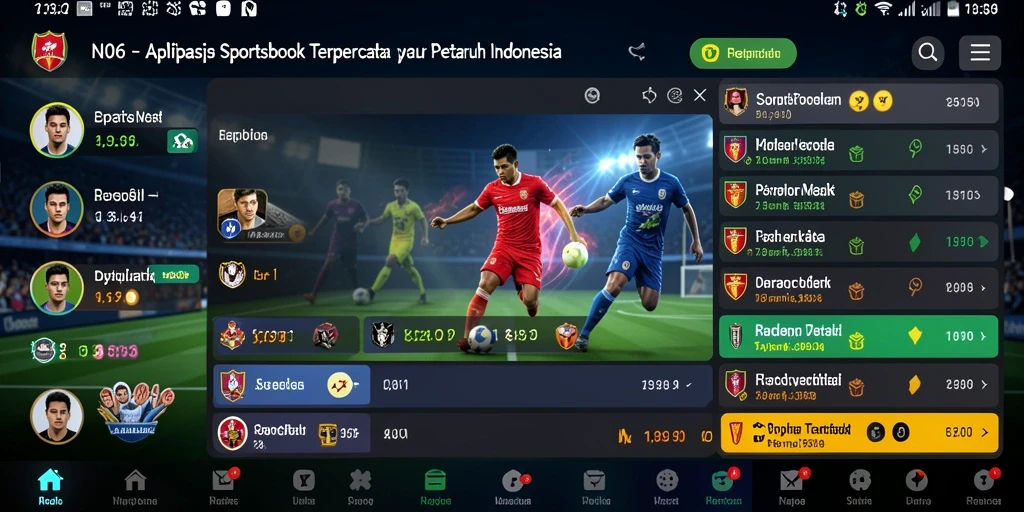Tampilan screenshot N06 yang menampilkan antarmuka taruhan olahraga.
