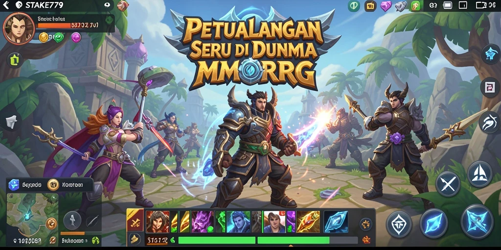 Screenshot gameplay STAKE779 yang menampilkan pertempuran seru di dunia MMORPG.