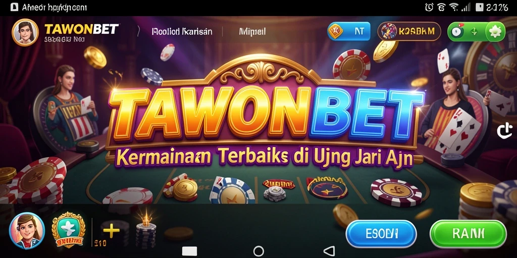 Gameplay seru dalam aplikasi TAWONBET yang menampilkan berbagai permainan Kasino.