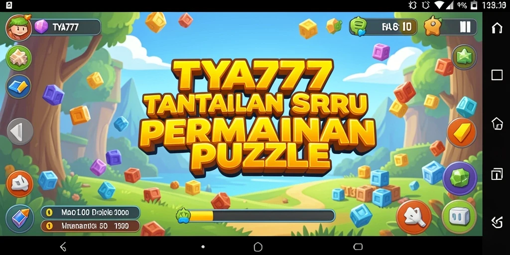 Tampilan gameplay TYA777 yang seru dan penuh warna dalam teka-teki Puzzle.