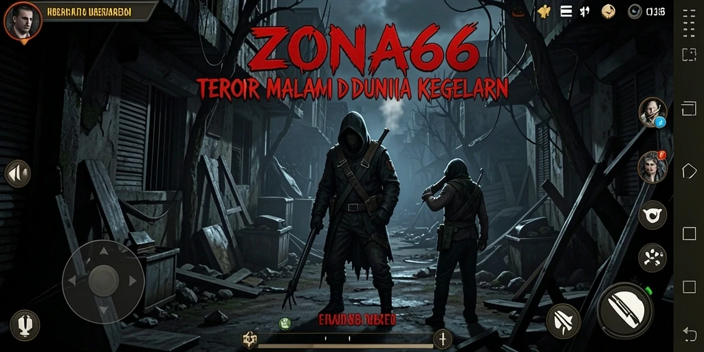 Gameplay ZONA66 yang menyeramkan dan menegangkan saat menjelajahi dunia kegelapan.
